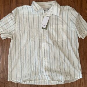 NWT Goodfellow & Co Men's Cream Striped Shirt